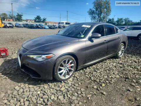 ZARFANAN9K7614625 — 2019 Alfa Romeo Giulia, Сторона, фото до ремонта