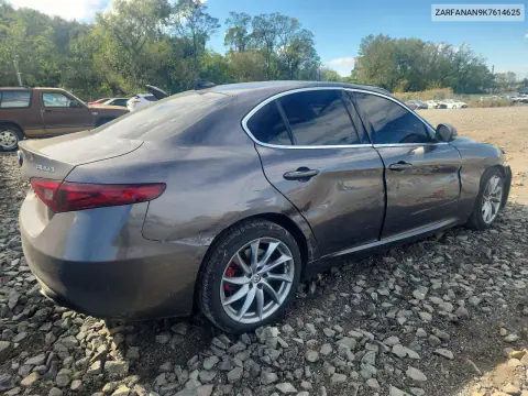 2019 Alfa Romeo Giulia VIN ZARFANAN9K7614625 фото 3
