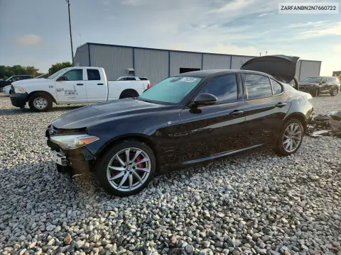 ZARFANBN2N7660722 — 2022 Alfa Romeo Giulia, Задняя часть, фото до ремонта
