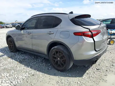 2019 Alfa Romeo Stelvio VIN ZASPAJAN7K7C43480 фото 2