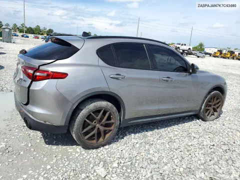 2019 Alfa Romeo Stelvio VIN ZASPAJAN7K7C43480 фото 3