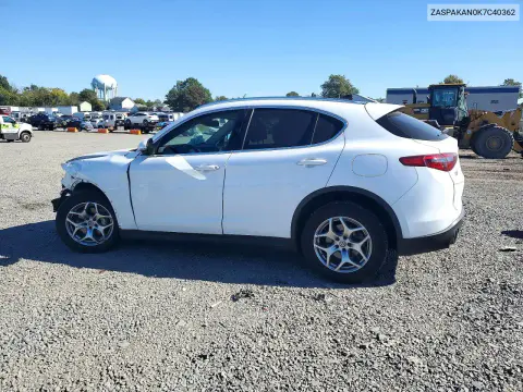 2019 Alfa Romeo Stelvio VIN ZASPAKAN0K7C40362 фото 2