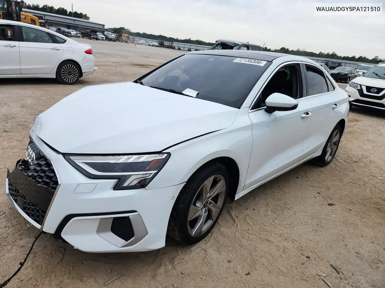 2023 Audi A3 Premium VIN WAUAUDGY5PA121510 фото 1
