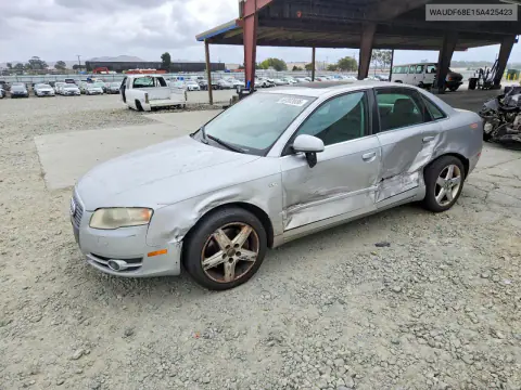 WAUDF68E15A425423 — 2005 Audi A4, Сторона, фото до ремонта