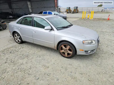 2005 Audi A4 2.0T Quattro VIN WAUDF68E15A425423 фото 4