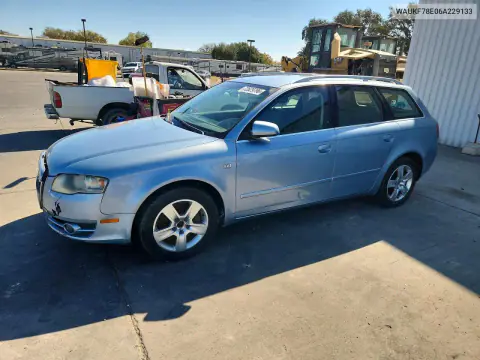 WAUKF78E06A229133 — 2006 Audi A4, Передняя часть, фото до ремонта