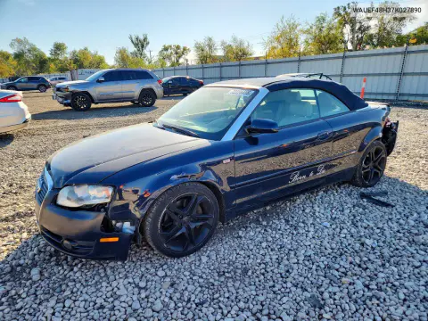 WAUEF48H37K027890 — 2007 Audi A4, Задняя часть, фото до ремонта