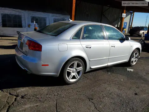 2008 Audi A4 2.0T Quattro VIN WAUDF78E08A110879 фото 3