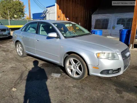 2008 Audi A4 2.0T Quattro VIN WAUDF78E08A110879 фото 4