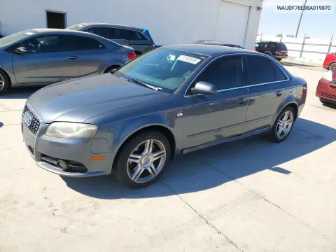 WAUDF78E98A019870 — 2008 Audi A4, Сторона, фото до ремонта