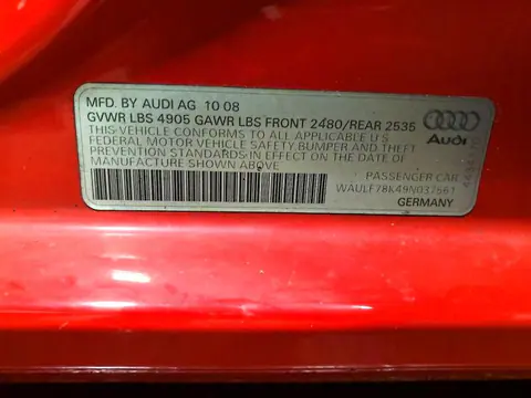 2009 AUDI A4 VIN WAULF78K49N037561 фото 12