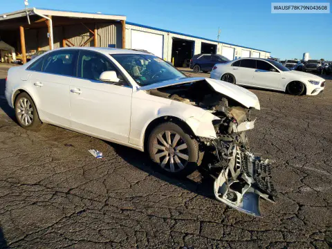 2009 Audi A4 Premium Plus VIN WAUSF78K79N043608 фото 4