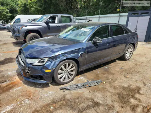 WAUGMAF44HN042198 — 2017 Audi A4, Передняя часть, фото до ремонта