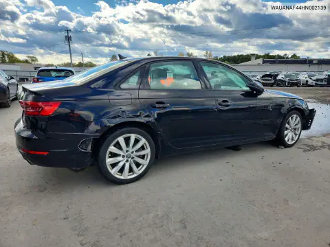 2017 Audi A4 Premium VIN WAUANAF44HN002139 фото 3