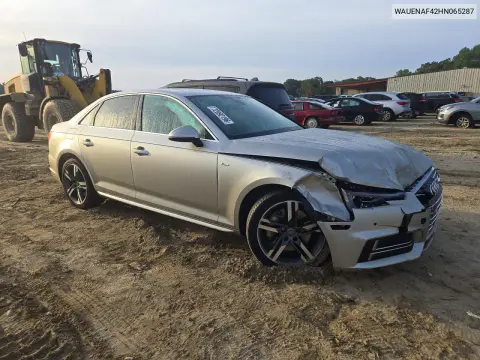 2017 Audi A4 Premium Plus VIN WAUENAF42HN065287 фото 4