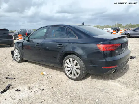 2017 Audi A4 Premium VIN WAUANAF48HN004427 фото 2