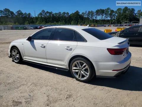 2017 Audi A4 Premium VIN WAUDNAF43HN053810 фото 2