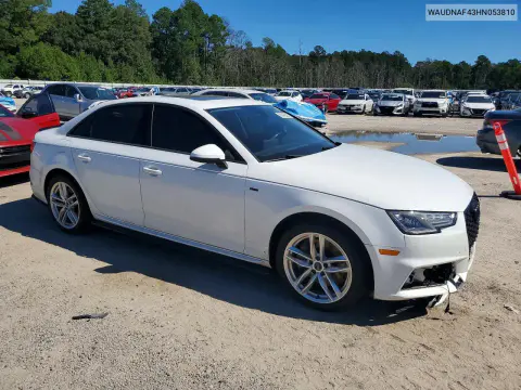 2017 Audi A4 Premium VIN WAUDNAF43HN053810 фото 4