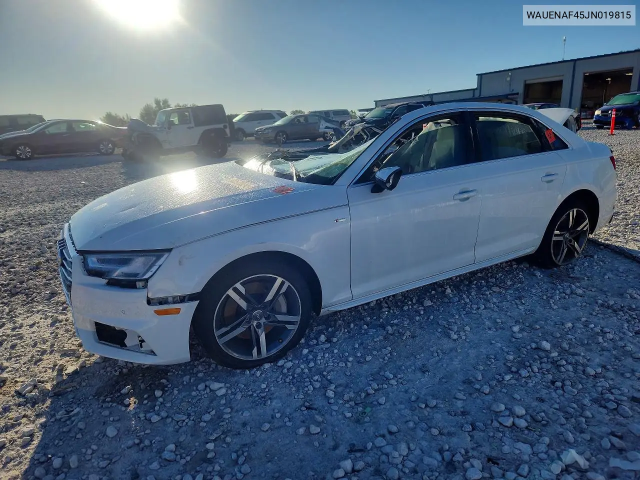 WAUENAF45JN019815 Audi A4 2018 — повреждение Повреждения со всех сторон, фото до ремонта