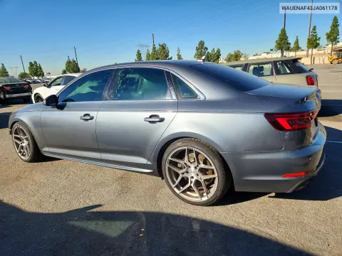2018 Audi A4 Premium Plus VIN WAUENAF43JA061178 фото 2