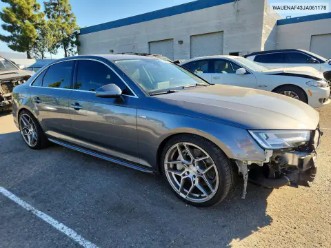 2018 Audi A4 Premium Plus VIN WAUENAF43JA061178 фото 4