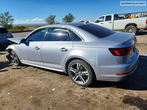 2018 Audi A4 Premium Plus VIN WAUENAF43JA110427 фото 2