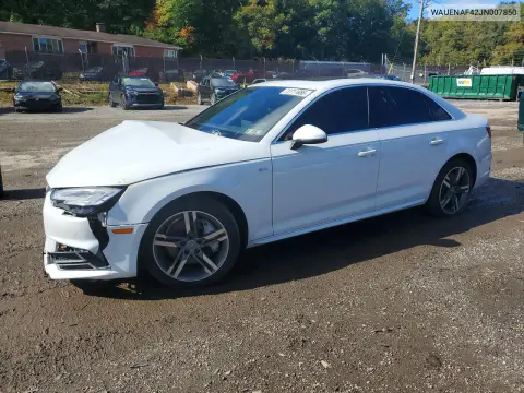 WAUENAF42JN007850 — 2018 Audi A4, Передняя часть, фото до ремонта