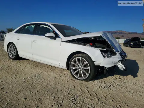 2019 Audi A4 Premium VIN WAUGMAF43KA023513 фото 4