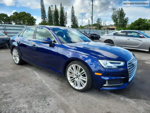 2019 Audi A4 Premium Plus VIN WAUHMAF43KA056824 фото 4