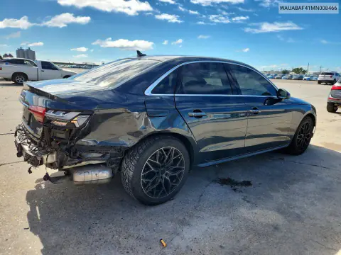2021 Audi A4 Premium 40 VIN WAUABAF41MN008466 фото 3