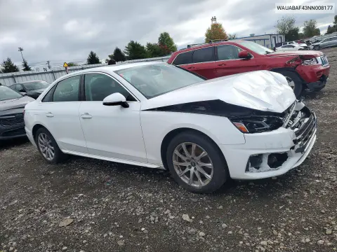 2022 Audi A4 Premium 40 VIN WAUABAF43NN008177 фото 4