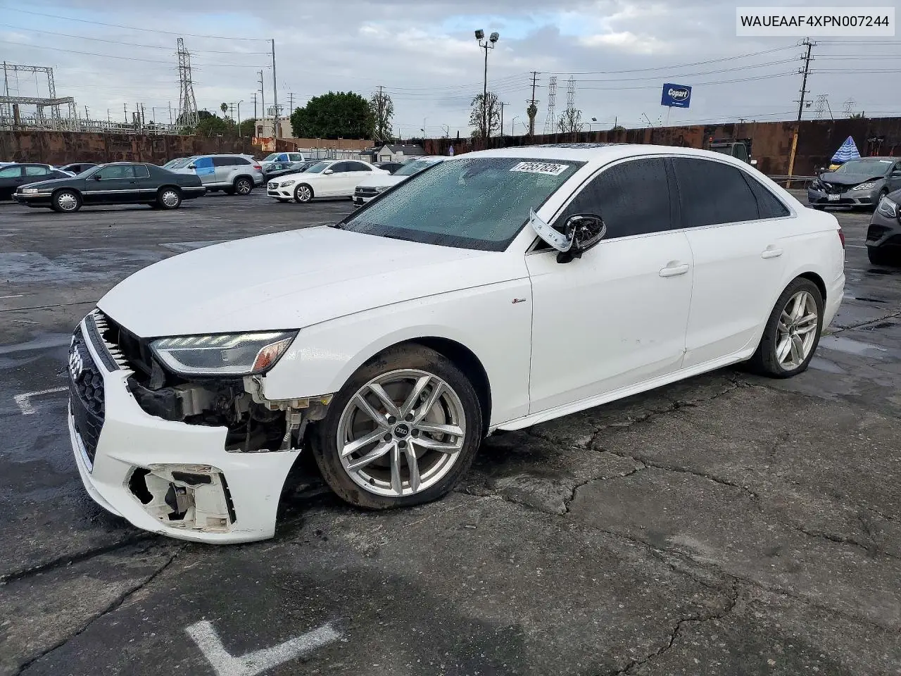 2023 Audi A4 Premium Plus 45 VIN WAUEAAF4XPN007244 фото 1