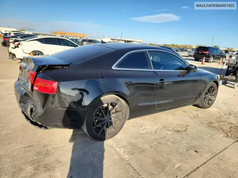 2013 Audi A5 Premium Plus VIN WAULFAFR3DA051822 фото 3