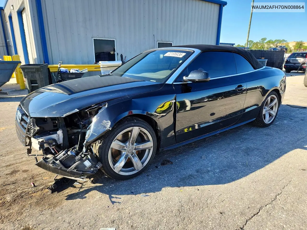 2016 Audi A5 Premium Plus S-Line VIN WAUM2AFH7GN008864 фото 1
