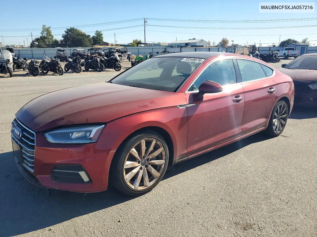 2018 Audi A5 Premium Plus VIN WAUBNCF5XJA057216 фото 1