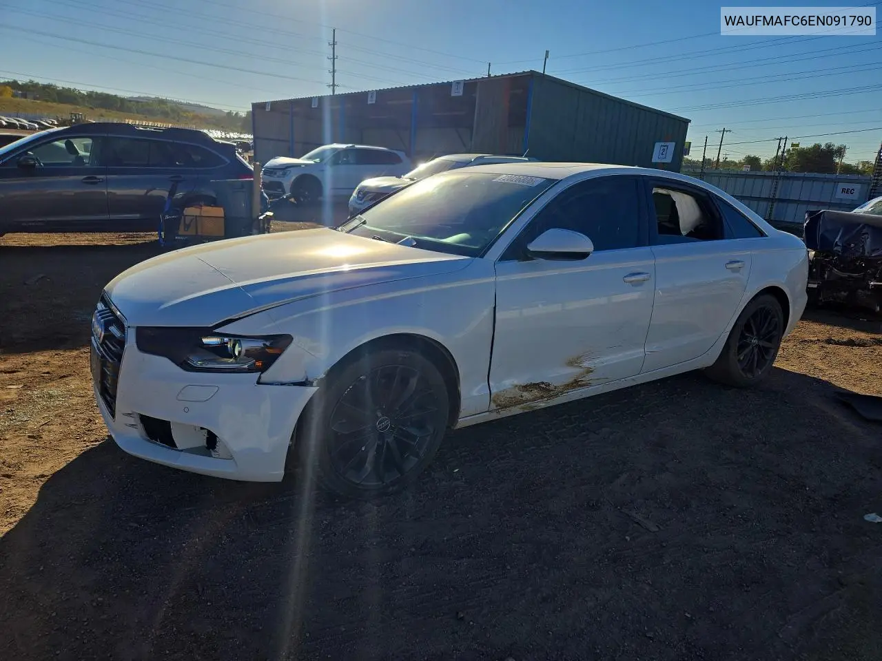 2014 Audi A6 Premium Plus VIN WAUFMAFC6EN091790 фото 1