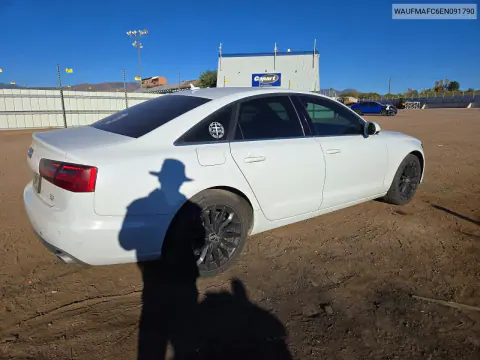 2014 Audi A6 Premium Plus VIN WAUFMAFC6EN091790 фото 3