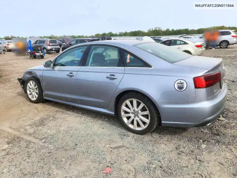 2016 Audi A6 Premium VIN WAUFFAFC2GN011866 фото 2