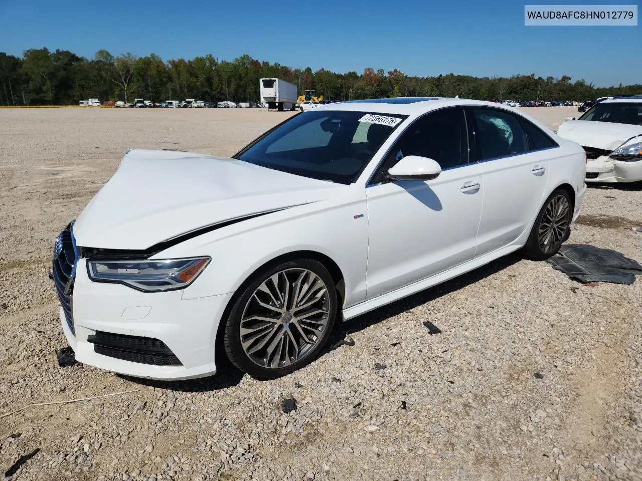 2017 Audi A6 Premium Plus VIN WAUD8AFC8HN012779 фото 1