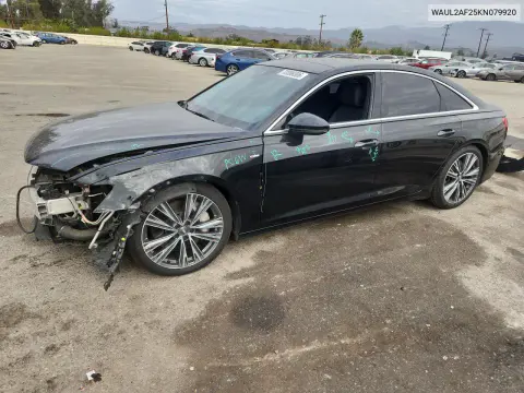 WAUL2AF25KN079920 — 2019 Audi A6, Передняя часть, фото до ремонта