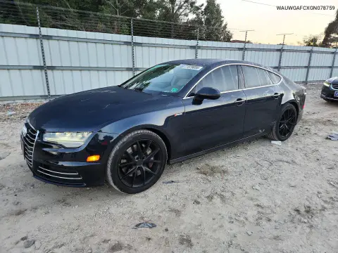 WAUWGAFCXGN078759 — 2016 Audi A7, Задняя часть, фото до ремонта