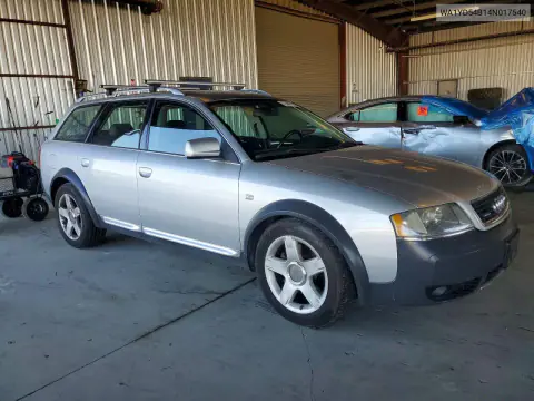 2004 Audi Allroad VIN WA1YD54B14N017540 фото 4