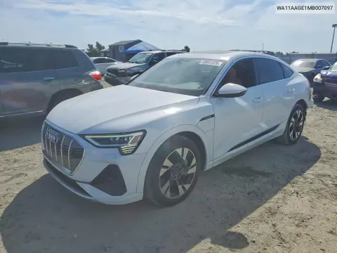 WA11AAGE1MB007097 — 2021 Audi E-Tron, Передняя часть, фото до ремонта