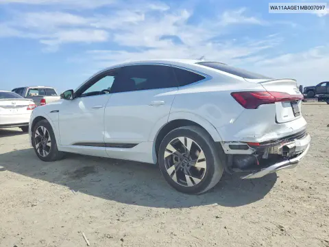 2021 Audi E-Tron Sportback Premium VIN WA11AAGE1MB007097 фото 2