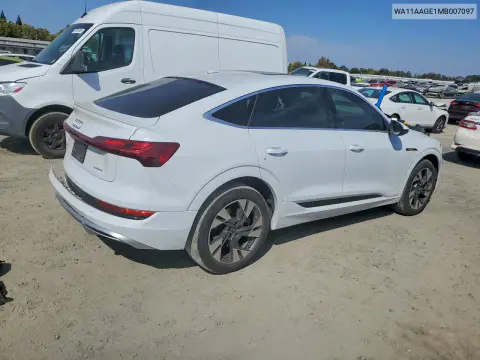2021 Audi E-Tron Sportback Premium VIN WA11AAGE1MB007097 фото 3