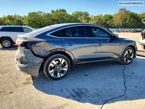 2021 Audi E-Tron Sportback Premium Plus VIN WA12AAGE9MB002525 фото 3