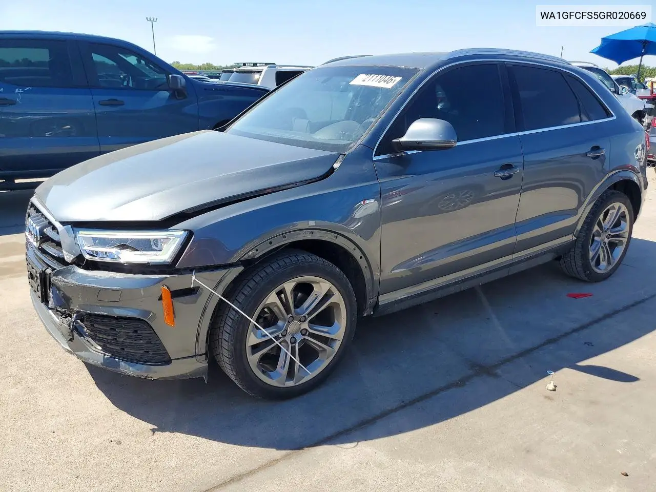 2016 Audi Q3 Prestige VIN WA1GFCFS5GR020669 фото 1