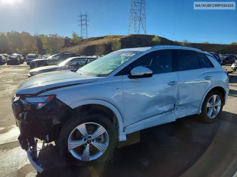 WA1KUBFZ8RP036533 — 2024 Audi Q4 E-Tron, Передняя часть, фото до ремонта