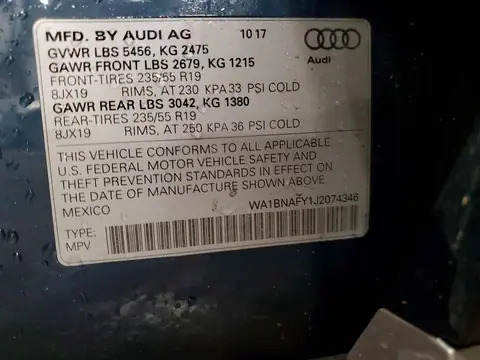2018 AUDI Q5 VIN WA1BNAFY1J2074346 фото 14