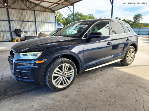 WA1BNAFY0J2128347 — 2018 Audi Q5, Передняя часть, фото до ремонта